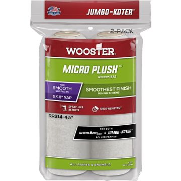 Wooster 4-1/2" x 5/16" Nap Micro Plush Jumbo-Koter Mini Roller Cover (2pk)