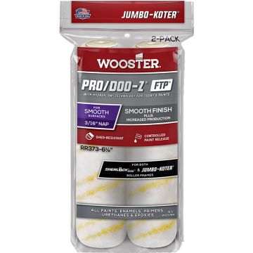 Wooster 4-1/2" Jumbo-Koter Pro/Doo-Z FTP 3/16" Mini Roller Cover 2Pk