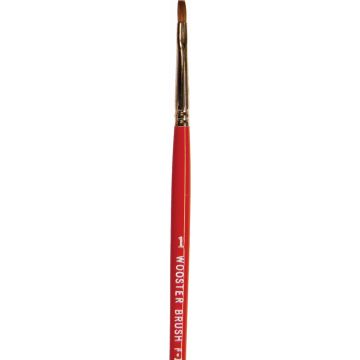 Wooster #1 Red Sable Oil Brights Artist Brush