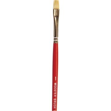 Wooster #1 White Bristle Oil Brights Artist Brush