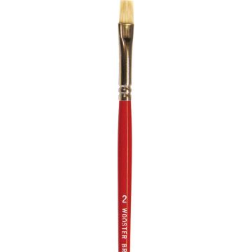 Wooster #2 White Bristle Oil Brights Artist Brush