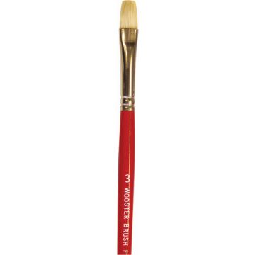 Wooster #3 White Bristle Oil Brights Artist Brush