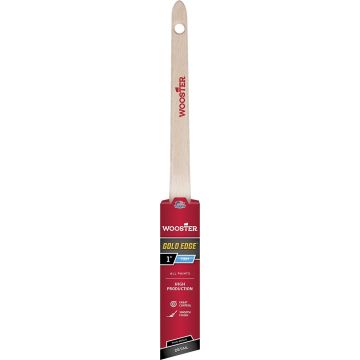 Wooster 1" Gold Edge Firm Thin Angle Rat Tail Paint Brush