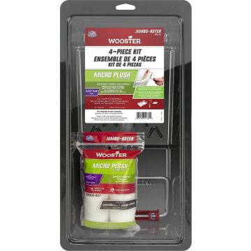 Wooster 4-1/2" x 5/16" Nap Micro Plush Jumbo-Koter Mini Roller Kit (4pc)