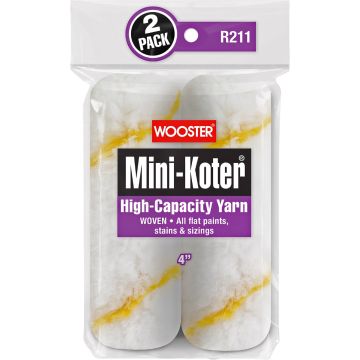 Wooster 4" Mini-Koter High-Capacity Yarn Mini Roller Cover (2pk)
