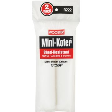 Wooster 6" x 3/8" Mini-Koter Shed-Resistant Mini Roller Cover (2pk)