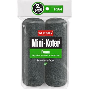 Wooster 4" Mini-Koter Foam Mini Roller Cover (2pk)