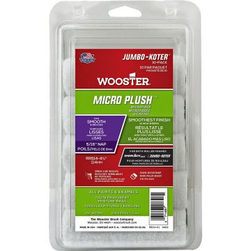 Wooster 4-1/2" X 5/16" Nap Micro Plush Jumbo-Koter Mini Roller Cover (10pk)