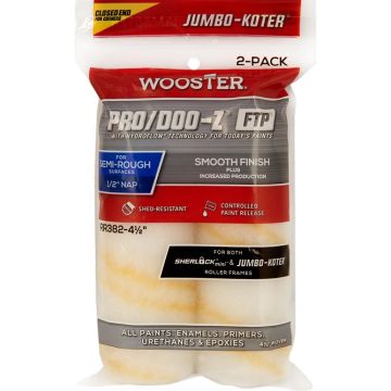 Wooster 4-1/2" x 1/2" Pro/Doo-Z FTP Closed-End Jumbo-Koter Mini Roller (2pk)