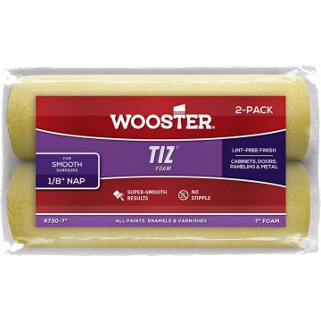 Wooster 7" x 1/8" Nap Tiz Foam Roller Cover (2pk)