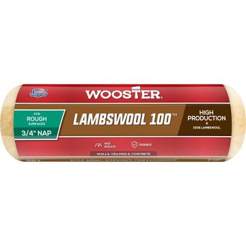 Wooster 9" x 3/4" Nap Lambswool 100 Roller Cover