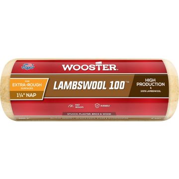 Wooster 9" x 1-1/4" Nap Lambswool 100 Roller Cover