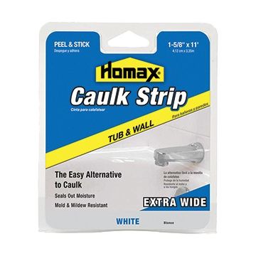 Homax 1-5/8" x 11' White Tub & Wall Fixture Caulk