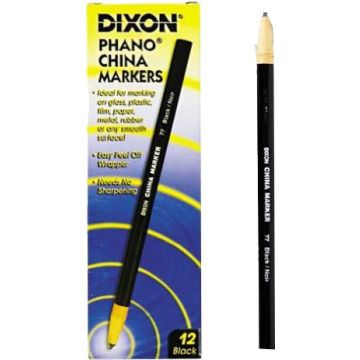 Dixon Black China Marker (12pk)