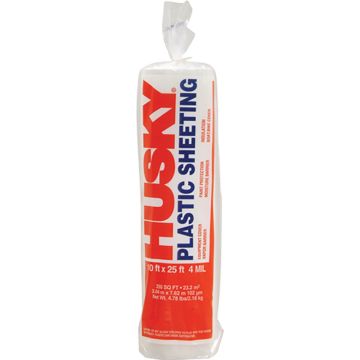 Husky 10' x 25' 4mil Clear Poly Film