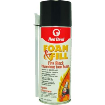 Red Devil 12oz Foam & Fill  Fire Block Polyurethane Foam Sealant