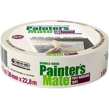 Shurtape 1.41" x 25yd Painter's Mate Double Sided Poly Hanging Tape