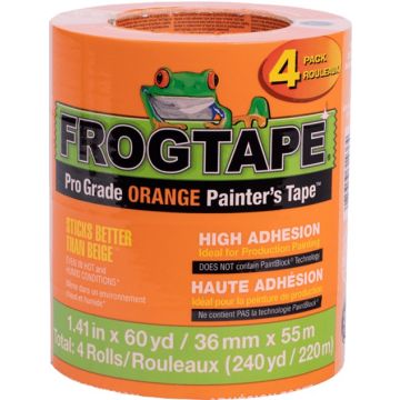 FrogTape 1.41" x 60yd Pro Grade Orange Painter's Tape (4 per Pack)