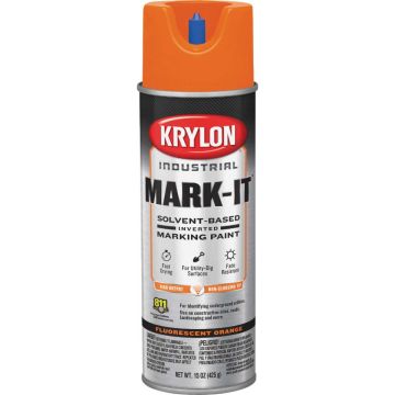 Krylon 15oz Fluorescent Orange Inverted Marking Contractor Solvent Based Spray