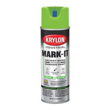 Krylon 15oz Fluorescent Neon Green Marking Contractor Solvent Based Spray
