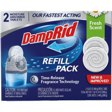 Damp Rid Fresh Scent Drop-In Moisture Absorbing Tabs Refill 2pk