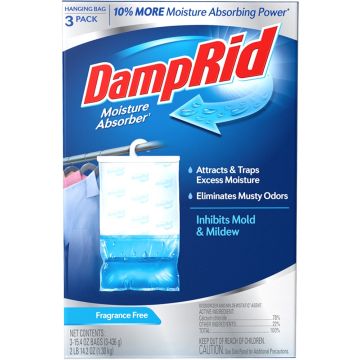 Damp Rid Moisture Absorber Hanging Bag - Fresh Scent (3pk)