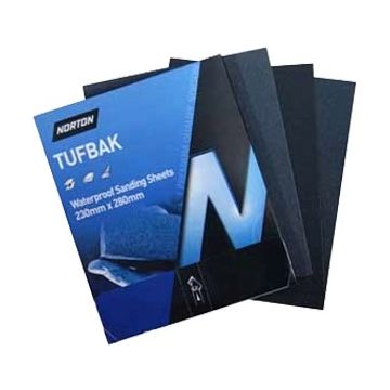 Norton 9" x 11" 220C Tufbak Waterproof Paper Sheets (50 per Pack)