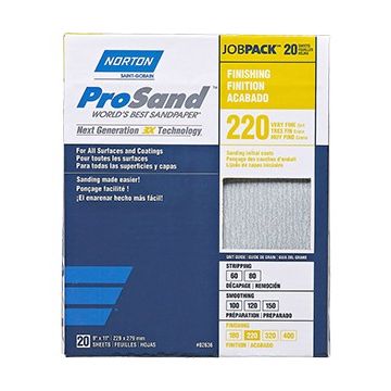 Norton 9" x 11" 220 ProSand Paper Sheets 20Pk