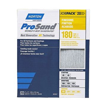 Norton 9" x 11" 180 ProSand Paper Sheets 20Pk