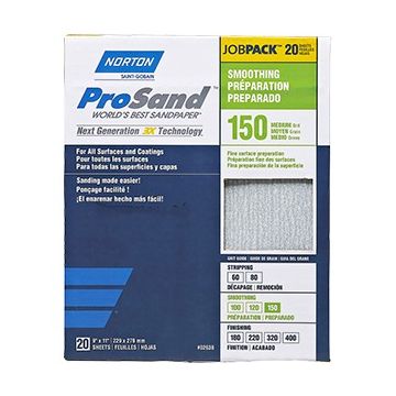 Norton 9" x 11" 150 ProSand Paper Sheets 20Pk
