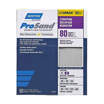 Norton 9" x 11" 80 ProSand Paper Sheets 20Pk