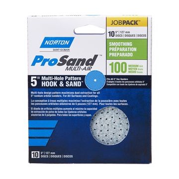 Norton 5" P100C ProSand Multi-Air Cyclonic Paper H&L Vac Disc 10Pk