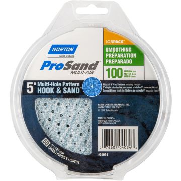 Norton 5" P100C ProSand Multi-Air Cyclonic Paper H&L Vac Disc 50Pk