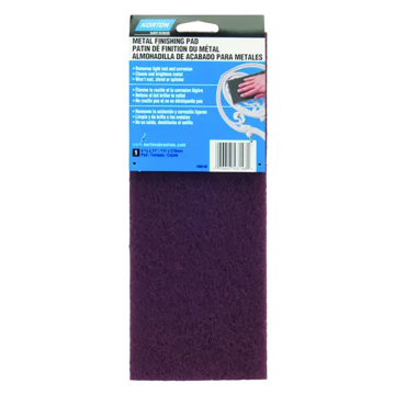 Norton 4-3/8" x 11" Maroon Non-Woven Hand Pad