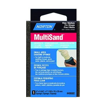 Norton 4" x 2-3/4" x 1" MultiSand Fine/Medium Sponge