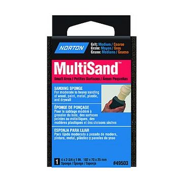 Norton 4" x 2-3/4" x 1" MultiSand Medium/Coarse Sponge