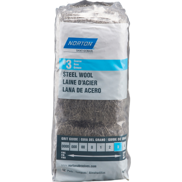 Norton Steel Wool 3 Coarse 12Pk