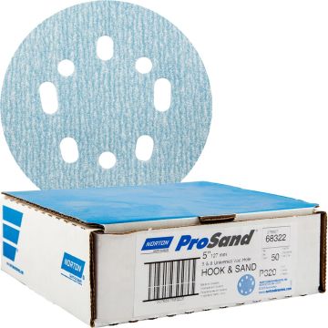 Norton 5" 5 & 8 Hole P320 ProSand Paper H&L UVH Disc 50pk