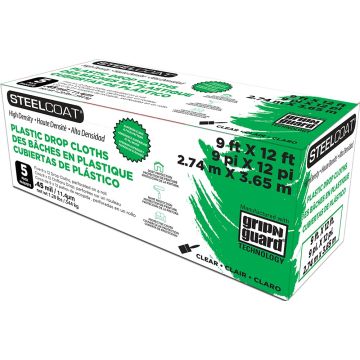 Petoskey Steelcoat 9' x 12' .45 MIL 5-Pack Perforated On-A-Roll Drop Cloth