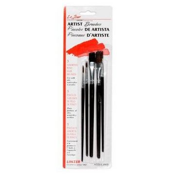 ArroWorthy 5-Piece Assorted Pony Hair Artist Brush Set