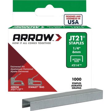 Arrow Fastener JT21 Staples (1,000pk)
