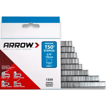 Arrow Fastener 9/16" 14mm T50 Staples (1,250pk)