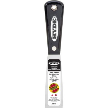 Hyde 1-1/4" Black & Silver Flex Putty Knife