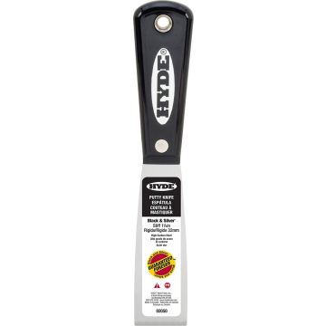 Hyde 1-1/4" Black & Silver Stiff Putty Knife