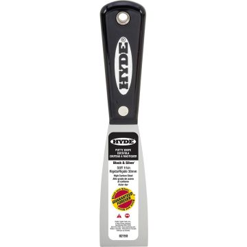 Hyde 1-1/2" Black & Silver Stiff Putty Knife