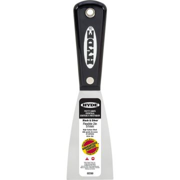 Hyde 2" Black & Silver Flex Putty Knife