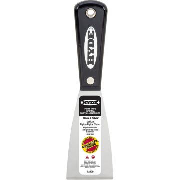 Hyde 2" Black & Silver Stiff Putty Knife