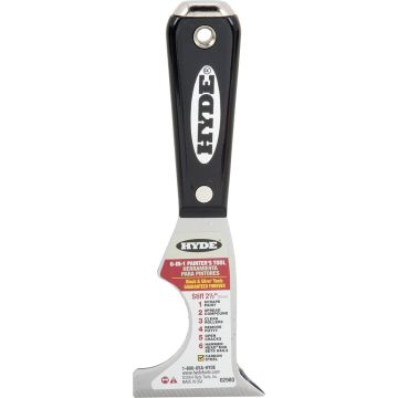 Hyde 2-1/2" Black & Silver 6-In-1 Painters Tool