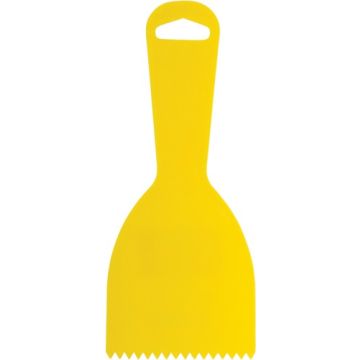 Hyde 3" Yellow Plastic V-Notch Adhesive Spreader