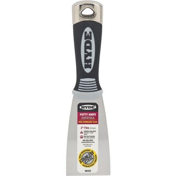 Hyde 2" Pro Stainless Flex Putty Knife Hammer Head